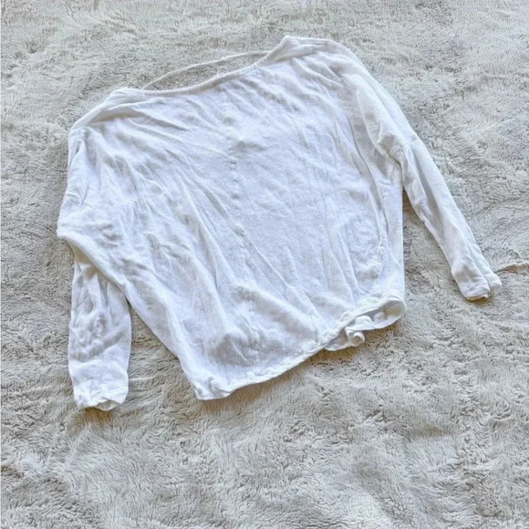 Free People White Long Sleeve size S - Picture 2 of 3